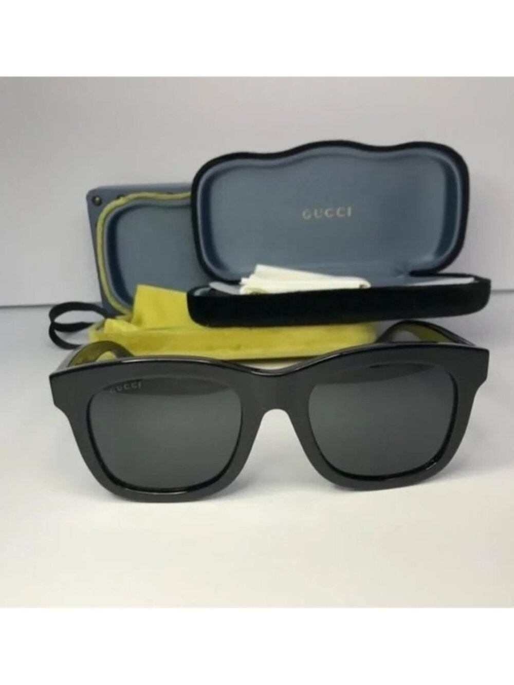 New - Gucci unisex Urban GG0326S GG/0326/S 001 Black Fashion Square Sunglasses… - Picture 12 of 12